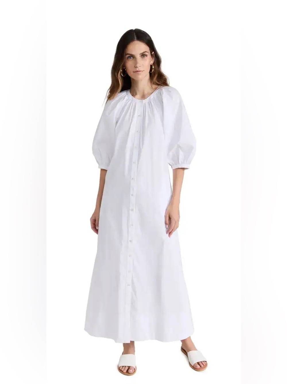 Staud white Vincent Dress with pockets size small - Picture 2 of 6